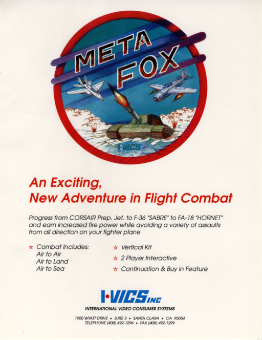 Meta Fox Arcade Game Cover